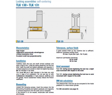 Samostředící TLK 130 a TLK 131
